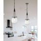 Cal Lighting Cordoba 1-Light Pendant Light in Grey and Antique Brass, , large