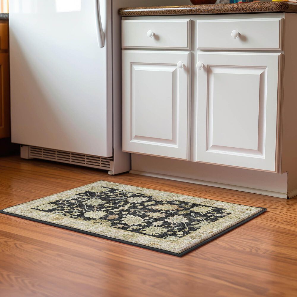 Dalyn Rug Company Hatay HY2 2'6" x 3'10" Black Area Rug, , large