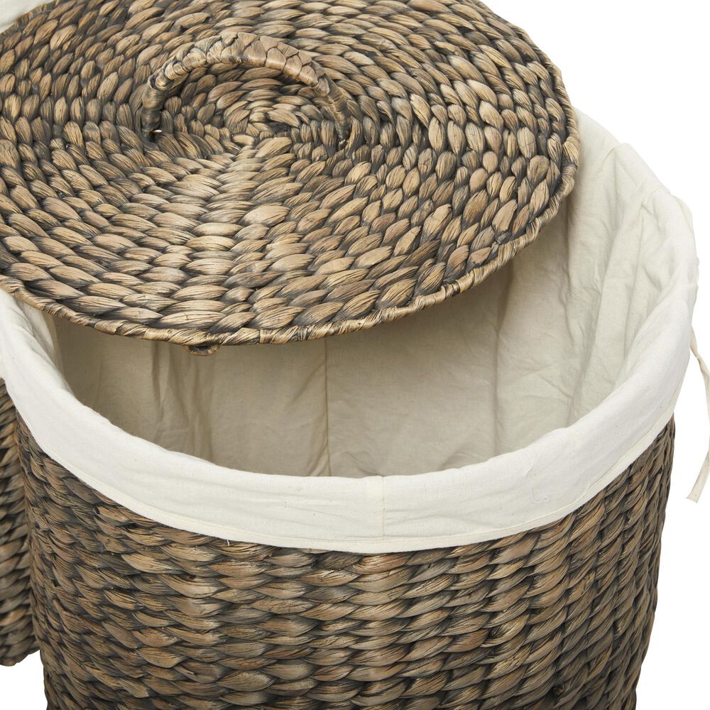Maple and Jade Storage Basket with Liner and Matching Tops in Dark Brown &#40;Set of 2&#41;, , large