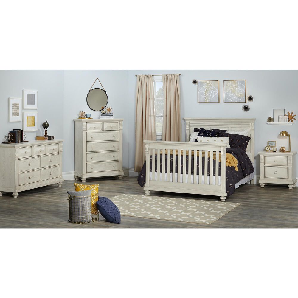 Kingsley Baby Sedona 4-In-1 Lifetime Convertible Crib in Vintage Ivory, , large