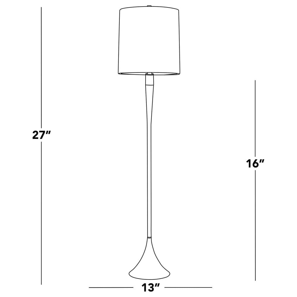 LumiSource Marla Floor Lamp in Polished Nickel and Clear (Set of 2), , large
