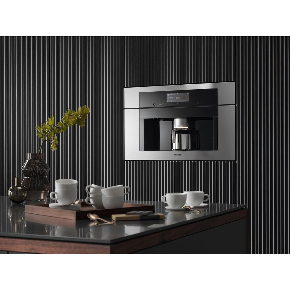 Miele 2.7L Built-In Coffee Machine with DirectWater in Black and Stainless Steel, , large