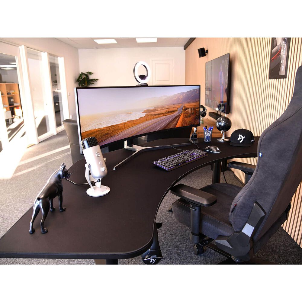 Arrozi Arena Angelo Gaming Desk in Pure Black, , large