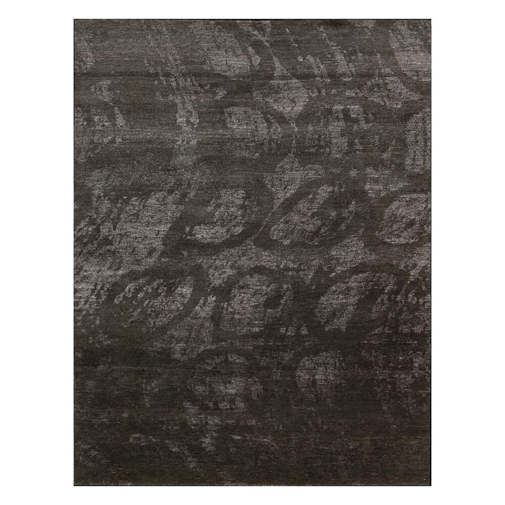 Nourison Silk Shadows SHA04 2'3" x 8' Coal Runner Rug, , large