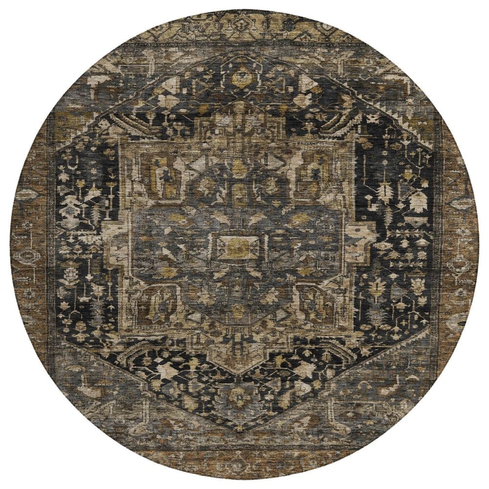 Dalyn Rug Company Solace SL14 8" Round Charcoal Area Rug, , large