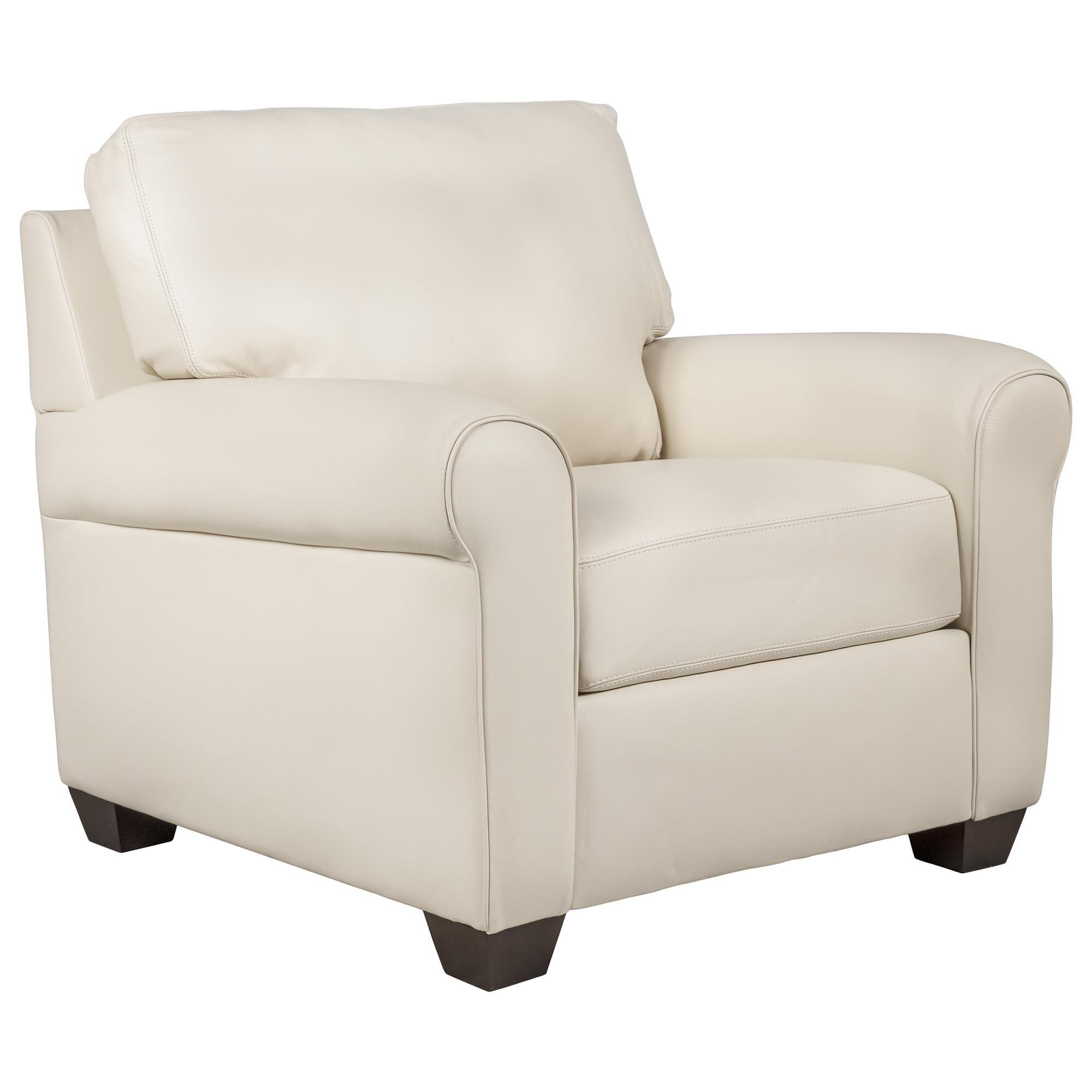 American Leather Savoy Leather Chair in Bison White NFM