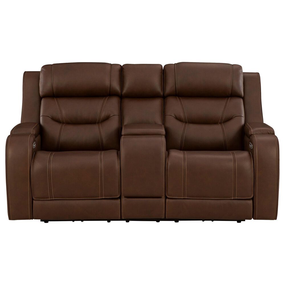 Ashley Knightington Power Reclining Loveseat in Brown, , large