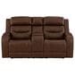 Ashley Knightington Power Reclining Loveseat in Brown, , large