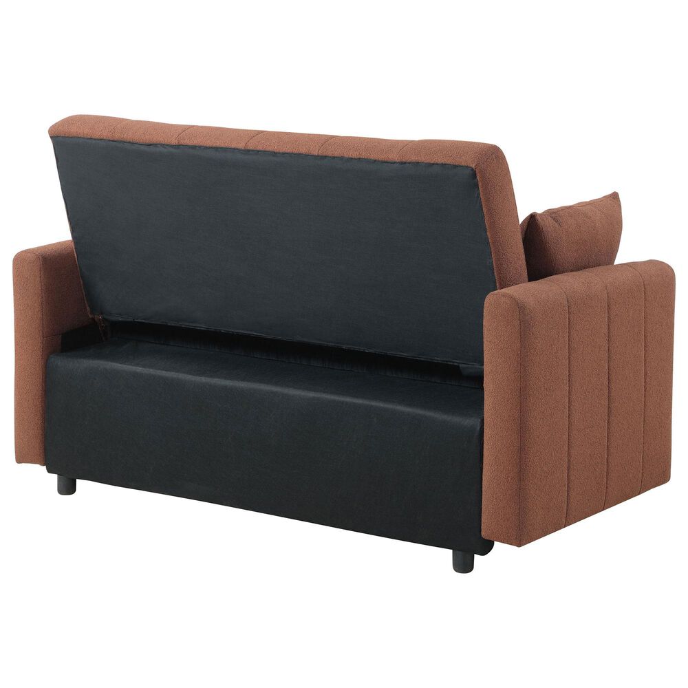Coaster Portland Stationary Sofa Sleeper in Copper, , large