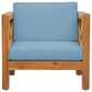 Hearth and Haven Brava Outdoor Club Chair with Cross-Back Design in Blue, , large