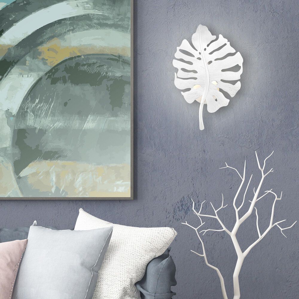 Golden Lighting Aruba 1-Light Wall Sconce in Textured White, , large