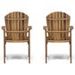 Hearth and Haven Outdoor Adirondack Dining Chair in Natural (Set of 2), , large