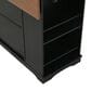 HOMLUX 54" Mobile Kitchen Island with Glass Door Storage in Walnut and Black, , large