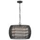 Golden Lighting Everly 4-Light Pendant in Black/ Matte Black Rattan, , large