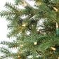 The Gerson Company 4" Pre-Lit Artificial Natural Cut Narrow Jackson Pine with White Lights in Green, , large