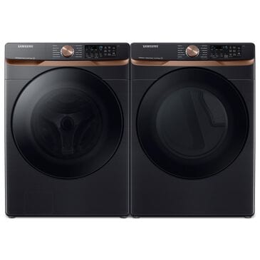 Samsung 5.0 Cu. Ft. Front Load Washer and 7.5 Cu. Ft. Gas Dryer Laundry Pair in Brushed Black, , large