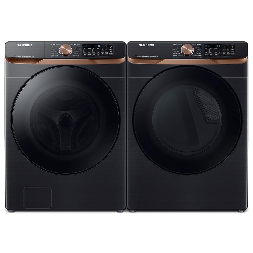 Samsung 5.0 Cu. Ft. Front Load Washer and 7.5 Cu. Ft. Gas Dryer Laundry Pair in Brushed Black, , large