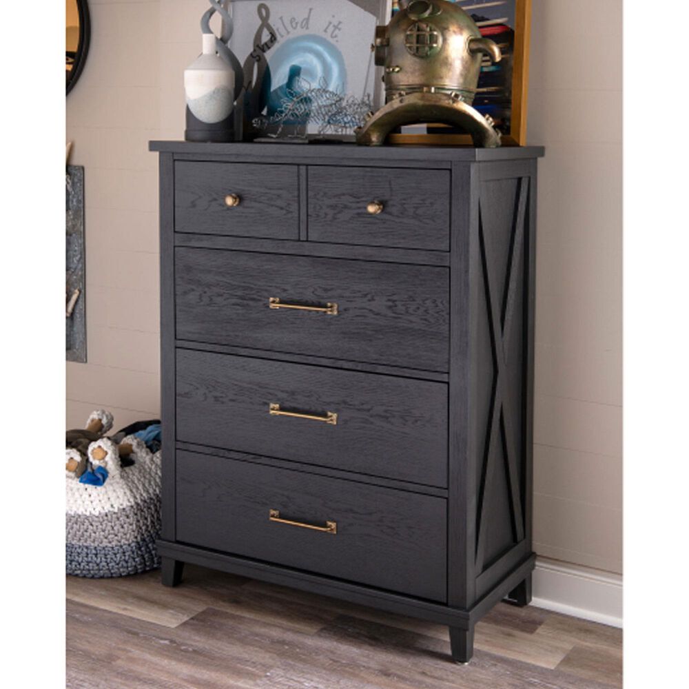 Legacy Classic Flatiron 4-Drawer Chest in Black, , large