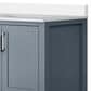 Lexora Home Jacques 30" Single Bathroom Vanity in Dark Grey with 2 cm White Quartz Top and Rectangular Sink, , large