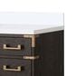 Lexora Home Laurel 48" Single Bathroom Vanity in Brown Oak with White Quartz Top and Rectangular Sink, , large