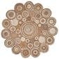 L&R Resources Natural Jute  6" Scalloped Bleach Gray Area Rug, , large