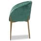 Baxton Studio Ballard Arm Chair with Green Velvet Upholstered in Gold, , large