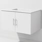 Lexora Home Geneva 30" Single Bathroom Vanity in Glossy White with 2 cm White Cultured Marble Top and Rectangular Sink, , large