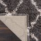 Nourison Luxe Shag LXS02 9" x 12" Charcoal and Beige Area Rug, , large