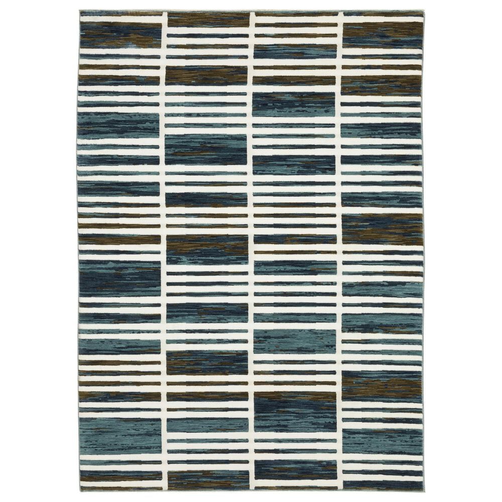 Oriental Weavers Reed RE05A 2"3" x 7"6" Ivory and Blue Runner, , large