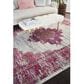 Nourison Passion PSN03 6"7" x 9"6" Ivory and Fuchsia Area Rug, , large
