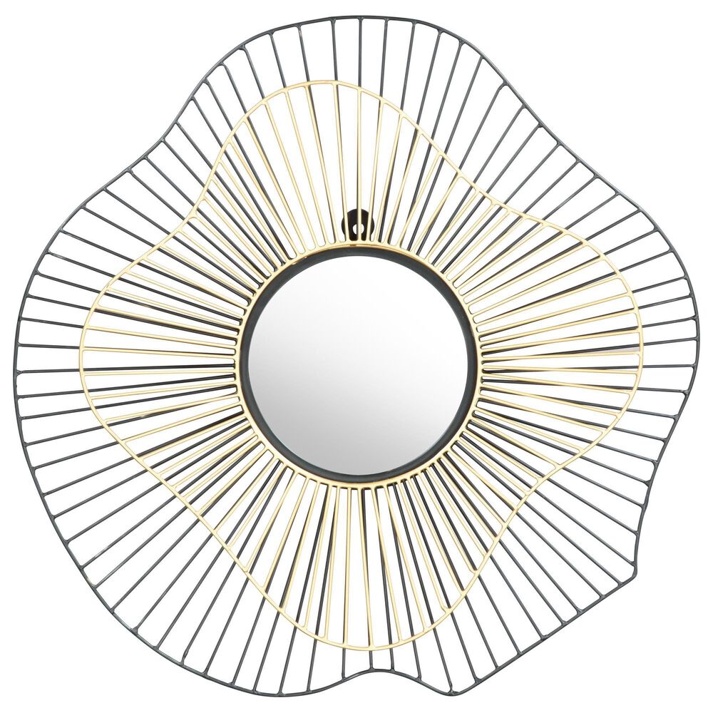 Zuo Modern Comet Mirror in Black/Gold, , large