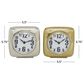Maple and Jade Square Contemporary Table Clock in Silver and Gold (Set of 2), , large