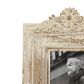 Maple and Jade Vintage Hand-Carved Flower Photo Frame in Whitewashed and Natural Brown, , large