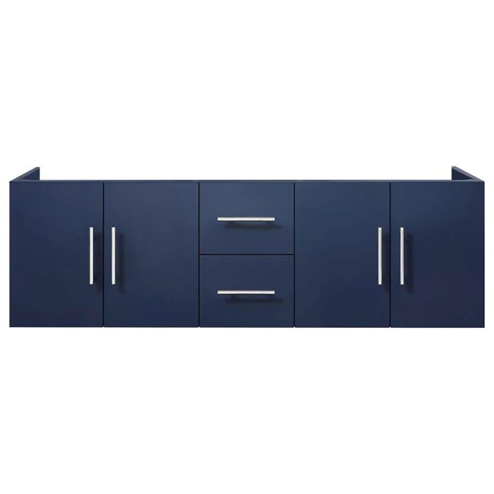 Lexora Home Geneva 60&quot; Double Bathroom Vanity Cabinet Only in Dark Grey and 60&quot; LED Mirror, , large