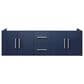 Lexora Home Geneva 60" Double Bathroom Vanity Cabinet Only in Dark Grey and 60" LED Mirror, , large