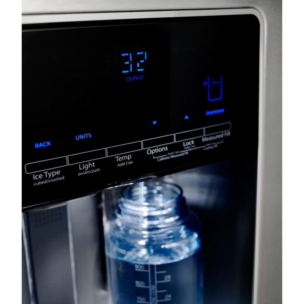 Whirlpool 21 Cu. St. 36&quot; Wide Counter Depth Side-by-Side Refrigerator in Fingerprint Resistant Stainless Steel, , large