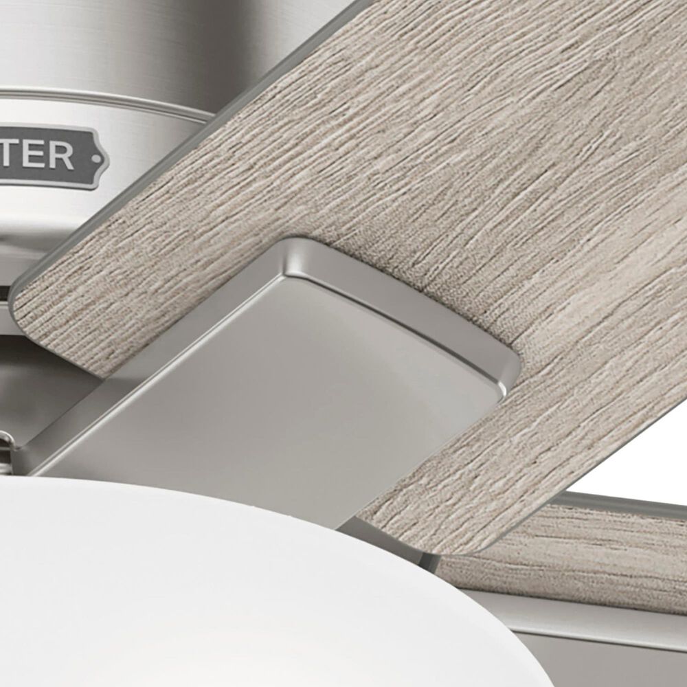 Hunter Fitzgerald 44&quot; Ceiling Fan with LED Lights in Brushed Nickel, , large