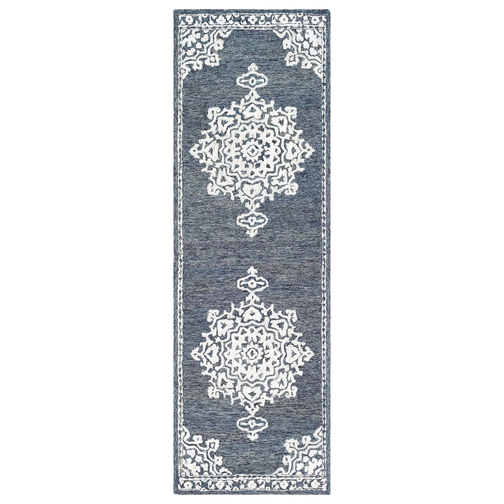 Surya Granada GND-2309 2'6" x 8' Charcoal and Cream Scatter Rug, , large
