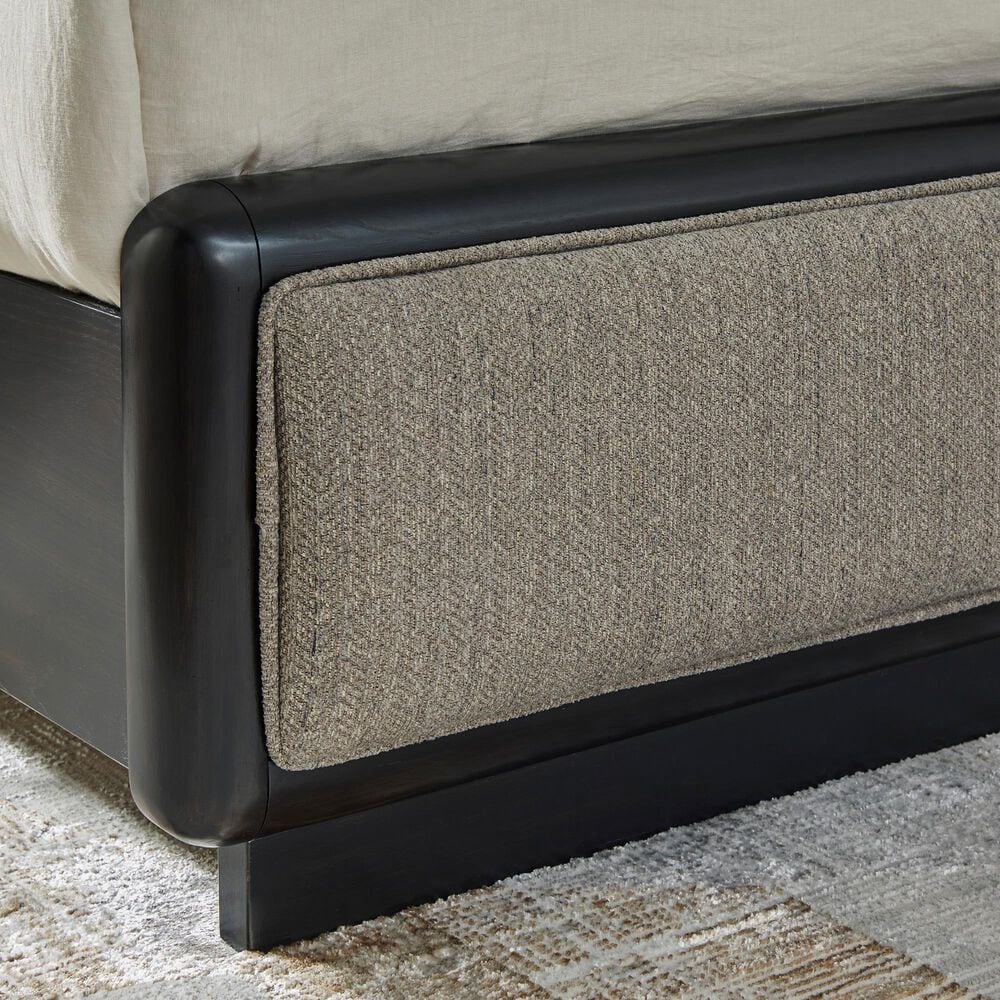 Millenium Rowanbeck Queen Upholstered Panel Bed in Black Finish, , large