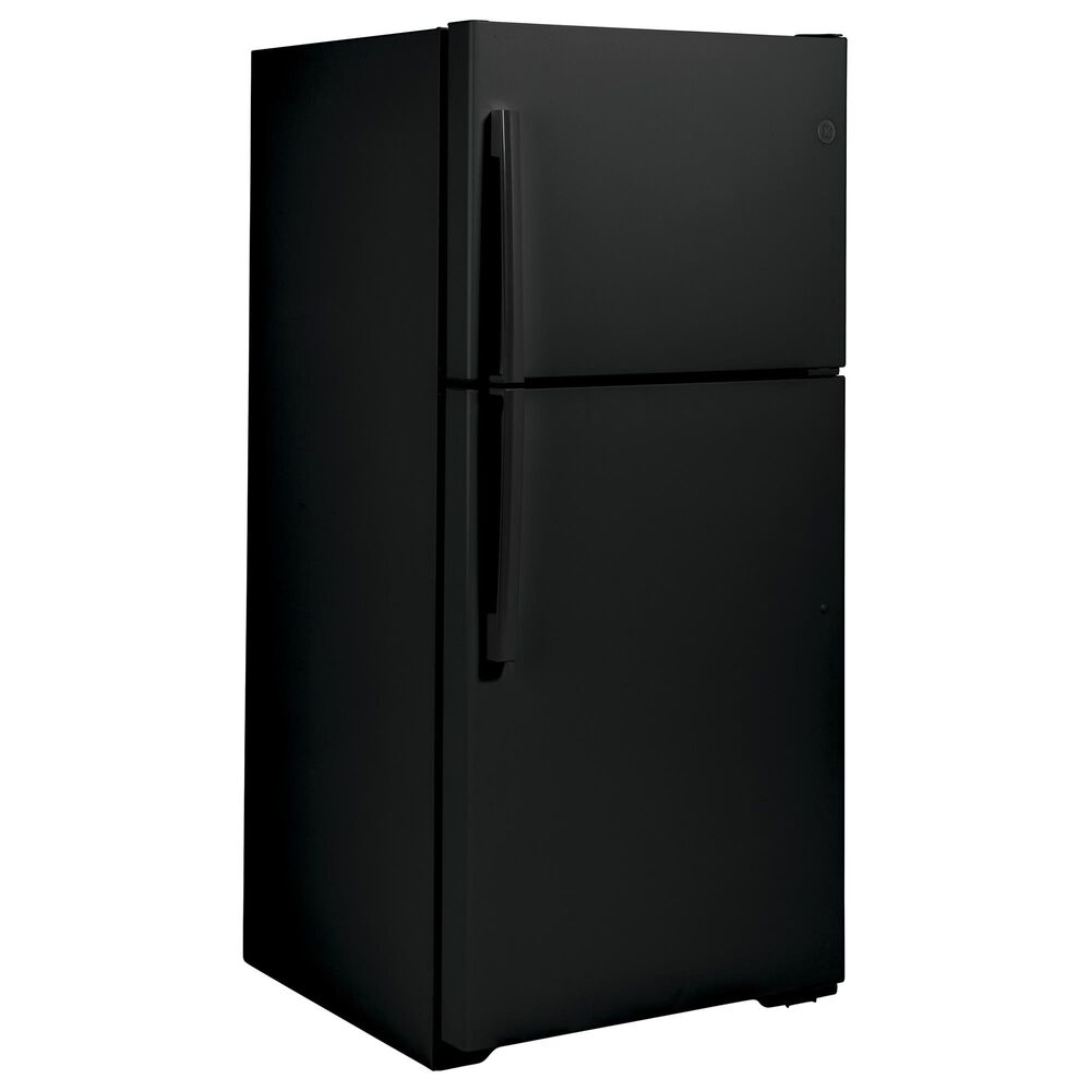 GE Appliances 19.2 Cu. Ft. Top Freezer Refrigerator Energy Star with Reversible Door in Black, , large