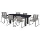 Ebel Outdoor Furniture Forano, Aspen and Cabana 7-Piece Patio Dining Set in Onyx and Graphite, , large