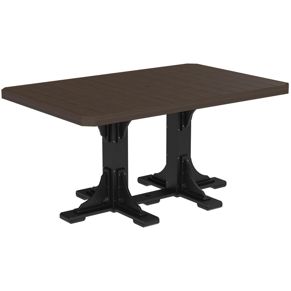 Amish Orchard 4x6 Rectangle Table in Black and Brazilian Walnut, , large