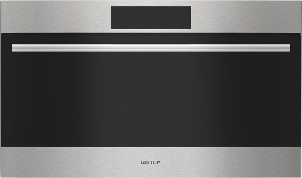 Wolf Appliances 1.6 Cu. Ft. E Series Transitional Drop-Down Door Microwave Oven in Stainless Steel, , large