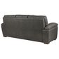 Superb Leather Leather Stationary Sofa in Oslo Dark Grey, , large