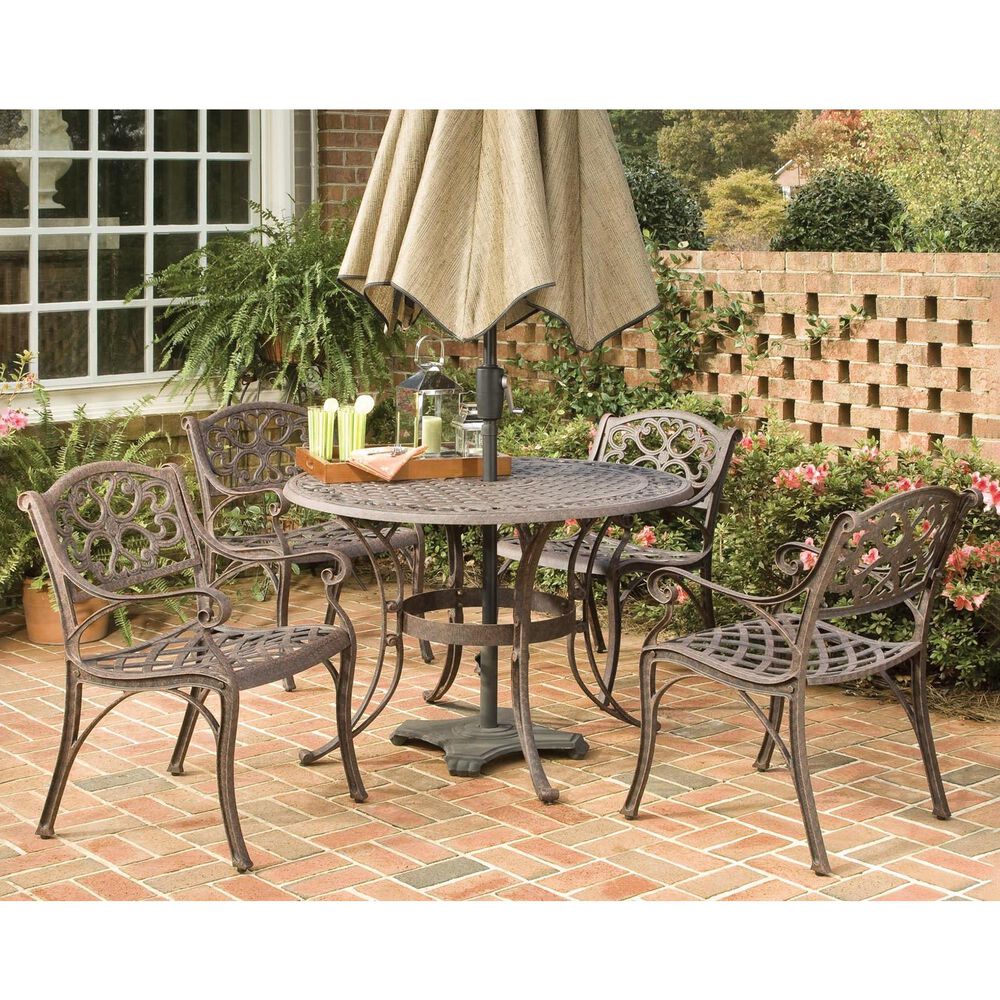 Homestyles Sanibel 48"  5-Piece Dining Set in Brown, , large