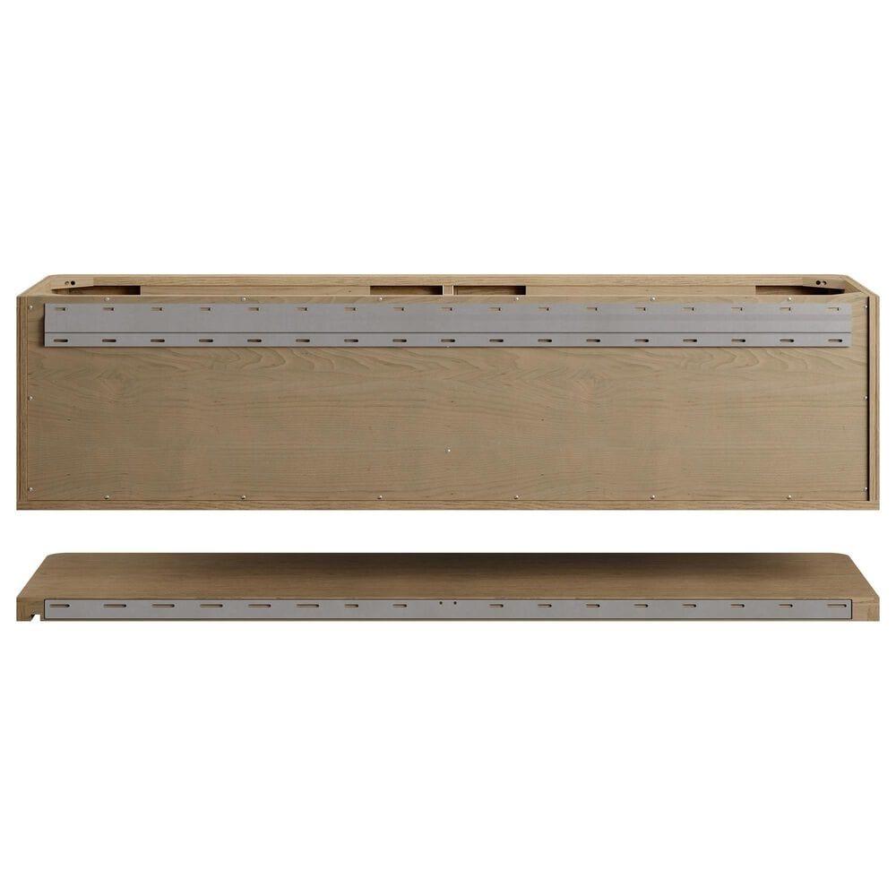 James Martin Allamari 72" Double Bathroom Vanity in Dune Mist with 3 cm Victorian Silver Top, Rectangular Sinks and FreePower Wireless Charger, , large
