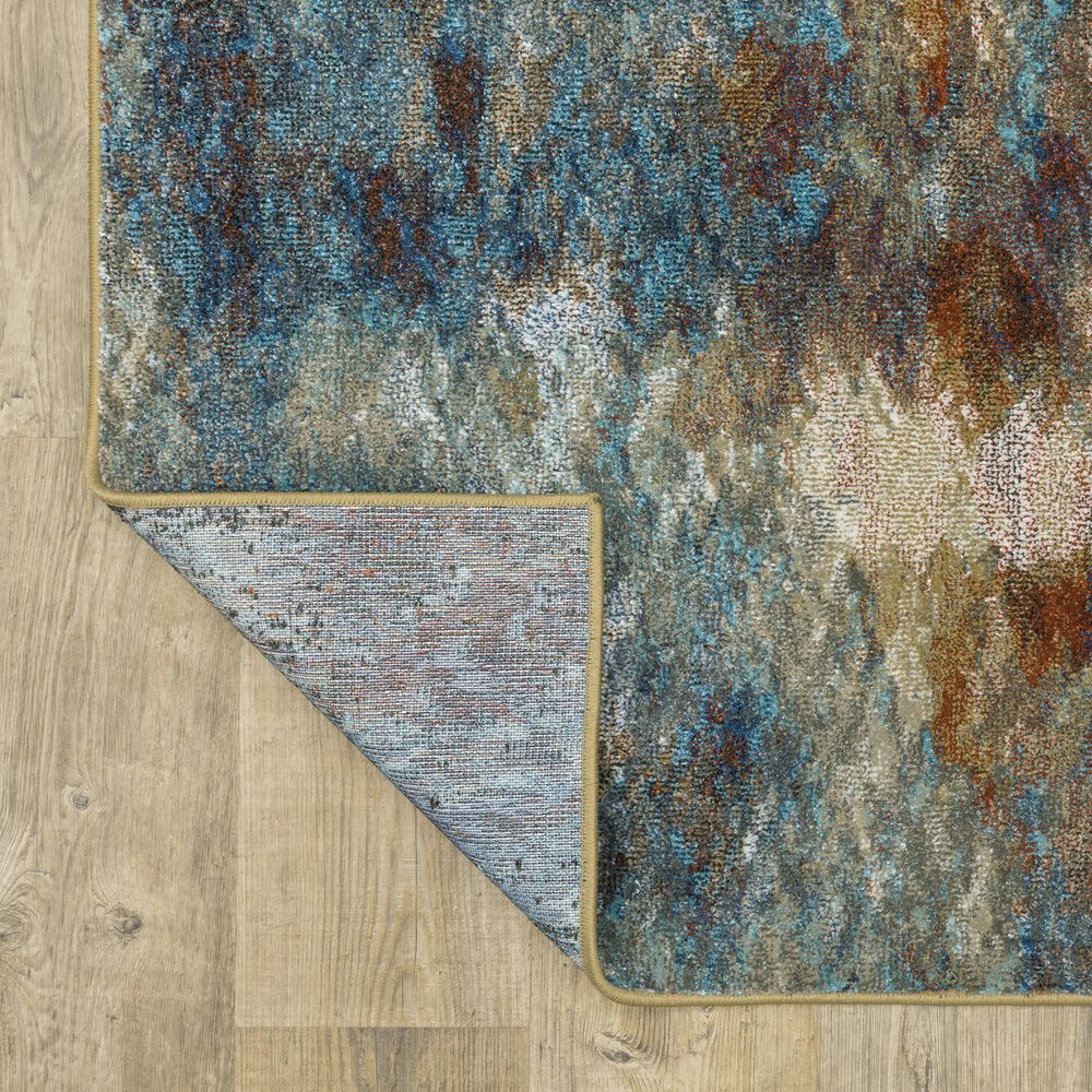 Oriental Weavers Venice Forli 2&#39;3&quot; x 7&#39;6&quot; Blue and Gold Runner, , large