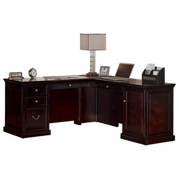 Wycliff Bay Fulton L-Shaped Desk with Return Desk in Espresso Dark Brown, , large