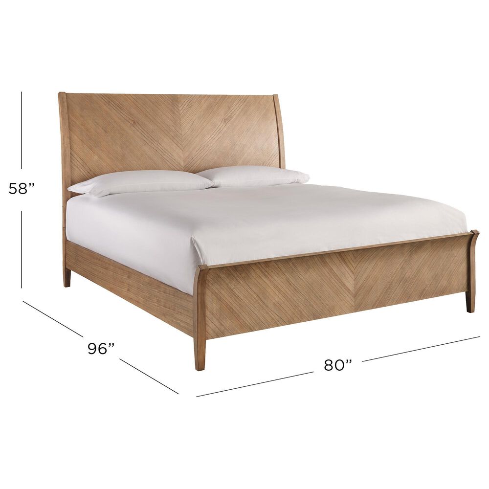 Riva Ridge Cyrus 4 Piece California King Sleigh Bedroom Set in Almond Bisque, , large