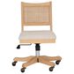 Linon Home Decor Bauer Swivel Office Chair with Cream Cushion in Natural, , large